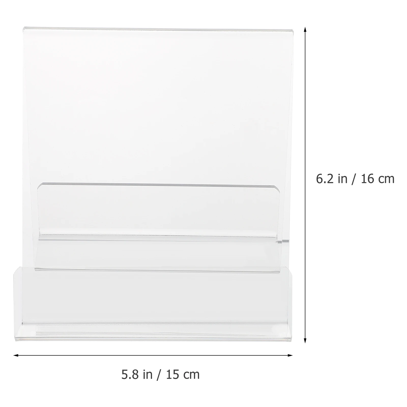 

1Pcs Acrylic Book Rack Clear Double- Book Display Stand Desktop Holder Organizer Clear Holder