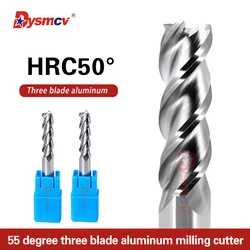 1PCS HRC50 3 Flutes Aluminum Face Milling 1mm-12mm 2mm 2.5mm 3mm 4mm 5mm 6mm Face Milling Cutter Cutting Helix Flat End Milling