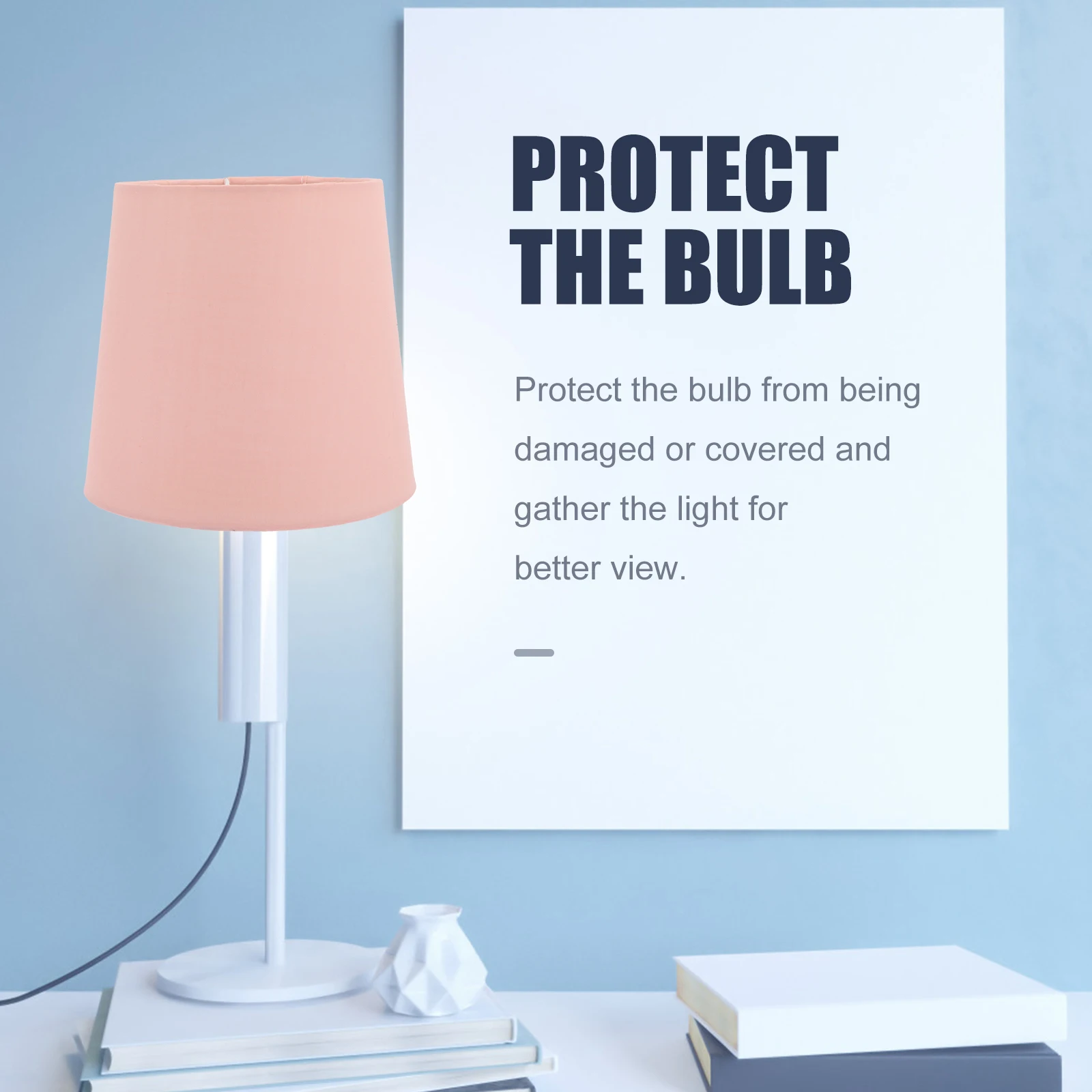 

Simple Cloth Cone Lamp Shade Replacement Lamp Cover for Table Desk Bedside Lamps Home Hotel Soft Light Decoration