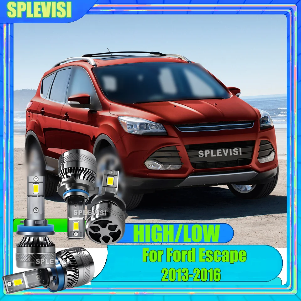 

9005 H11 High/Low Beam - Waterproof & Shock-Resistant Design 12V 200W 6000K CSP 3570 Chips For Ford Escape 2013 2014 2015 2016