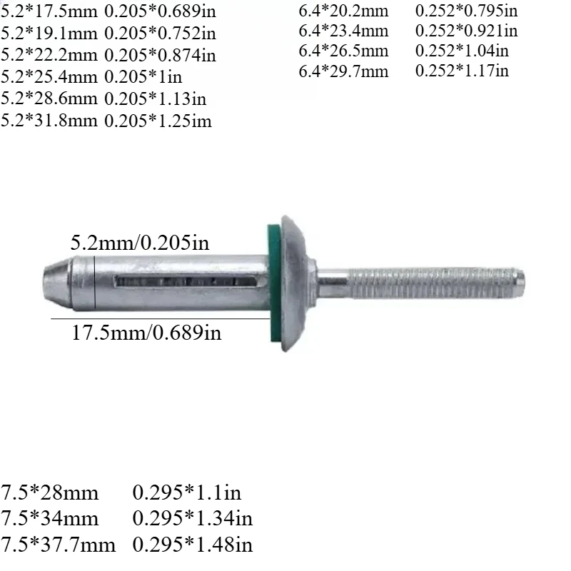 10pcs Aluminum Waterproof Bulb Blind Rivets Triform Blind Rivet For Roof  Structural Trifold Rivets With Rubber Washer