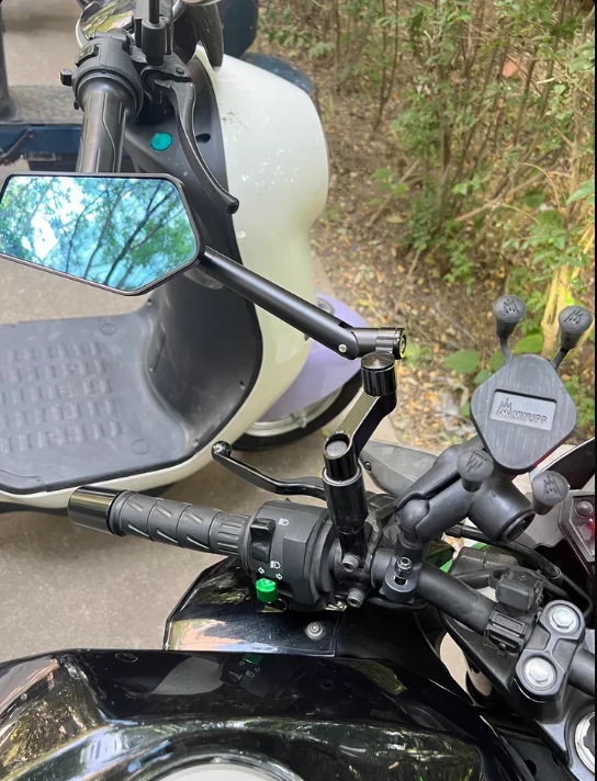 Para cb600f cb600 cb900 cb1000 hornet 10mm 8mm espelho retrovisor estender acessórios da motocicleta espelhos riser extensão suporte