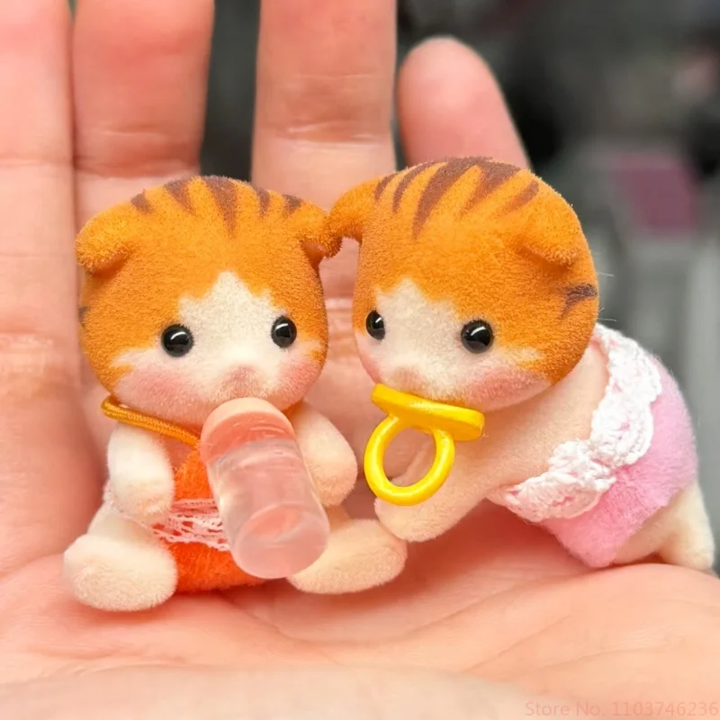 Nuovo arrivo Forest Baby Anime Mini Baby Series Maple Cat Twins figure Accessorie Lop Rabbit Room Girl Toys regali di compleanno