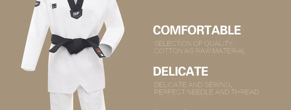 WTF Taekwondo Dobok Kleidung für Kinder und Erwachsene ITF Karate-Anzug Taekwondo-Uniform Karate-Kleidung Größe XXXL-XXXS – Detail 9