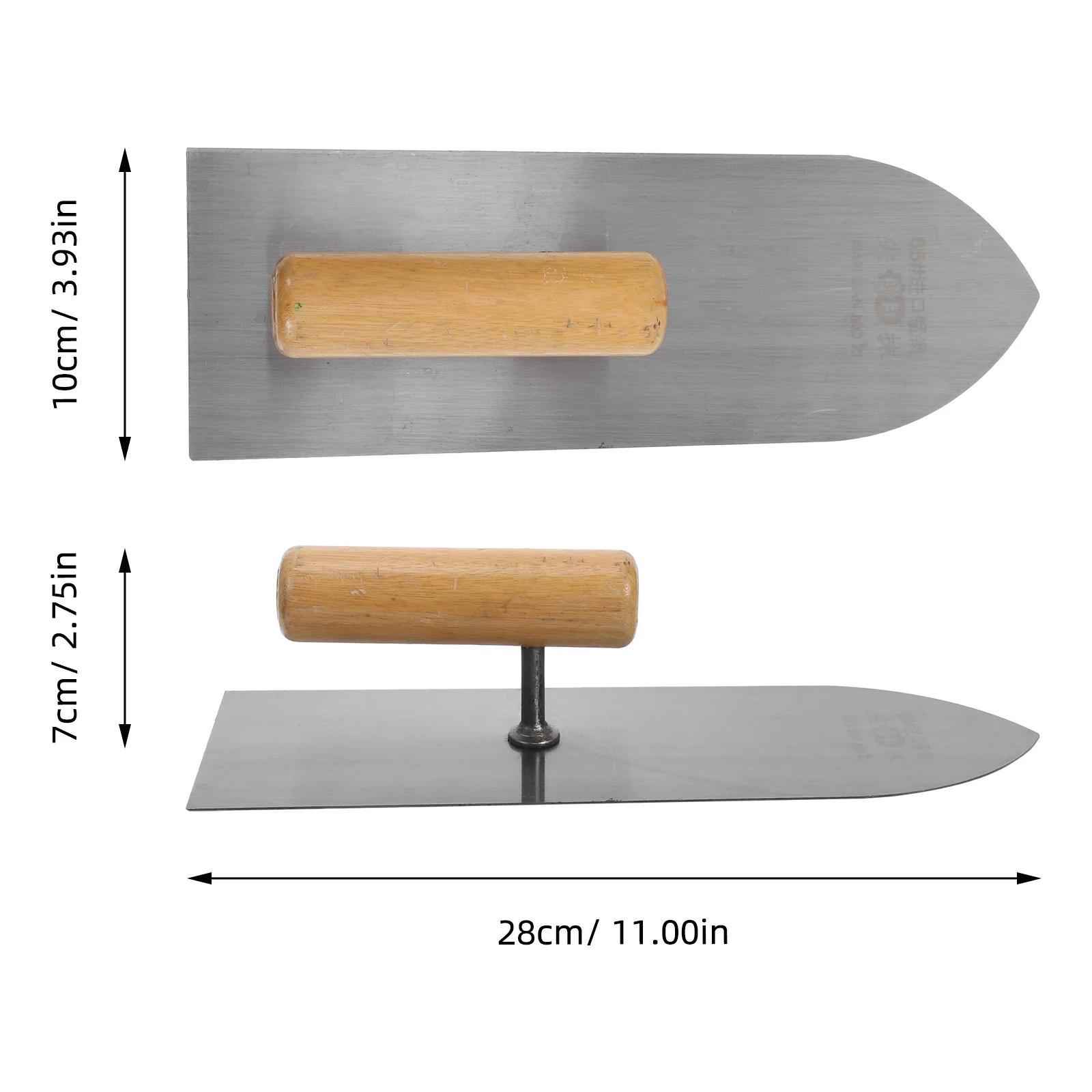 2Pcs Flat Headed Trowel Drywall Smoothing Tool Safe Comfortable Grip Practical Home Construction Plastering Trowel