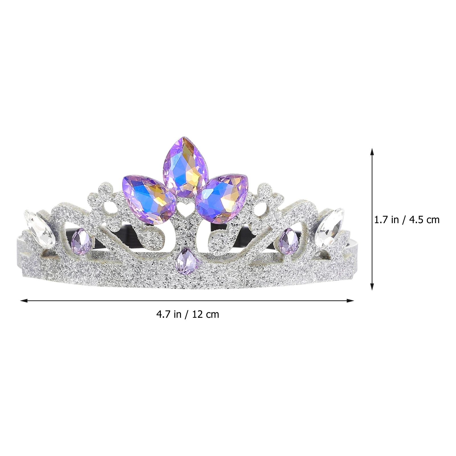 

Chic Crystal Crown Headband Girl Tiara Ornament Elegant Headdress Party Wedding Baby Shower Gold Accessories Hair