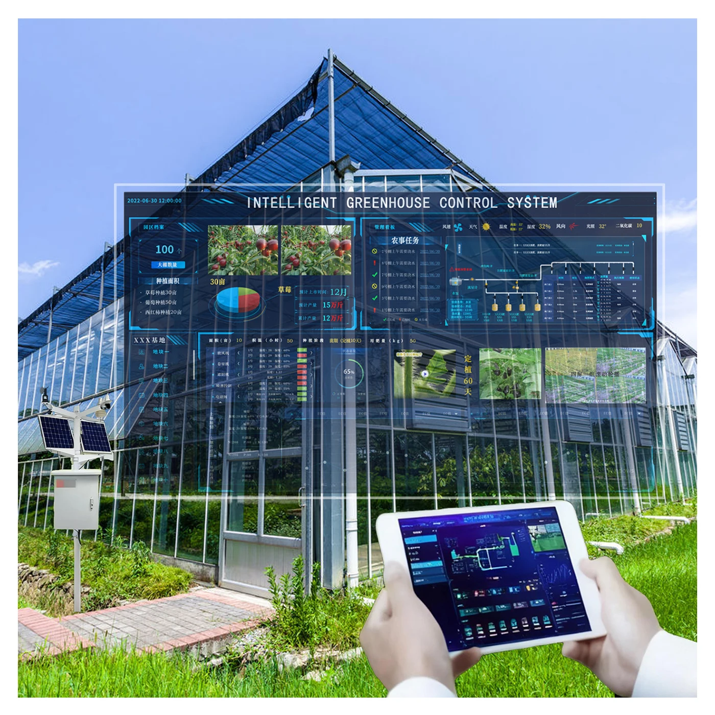 

Smart Agriculture Greenhouse with Complete Turnkey Project Includes Remote Control System Made of Durable PVC Material