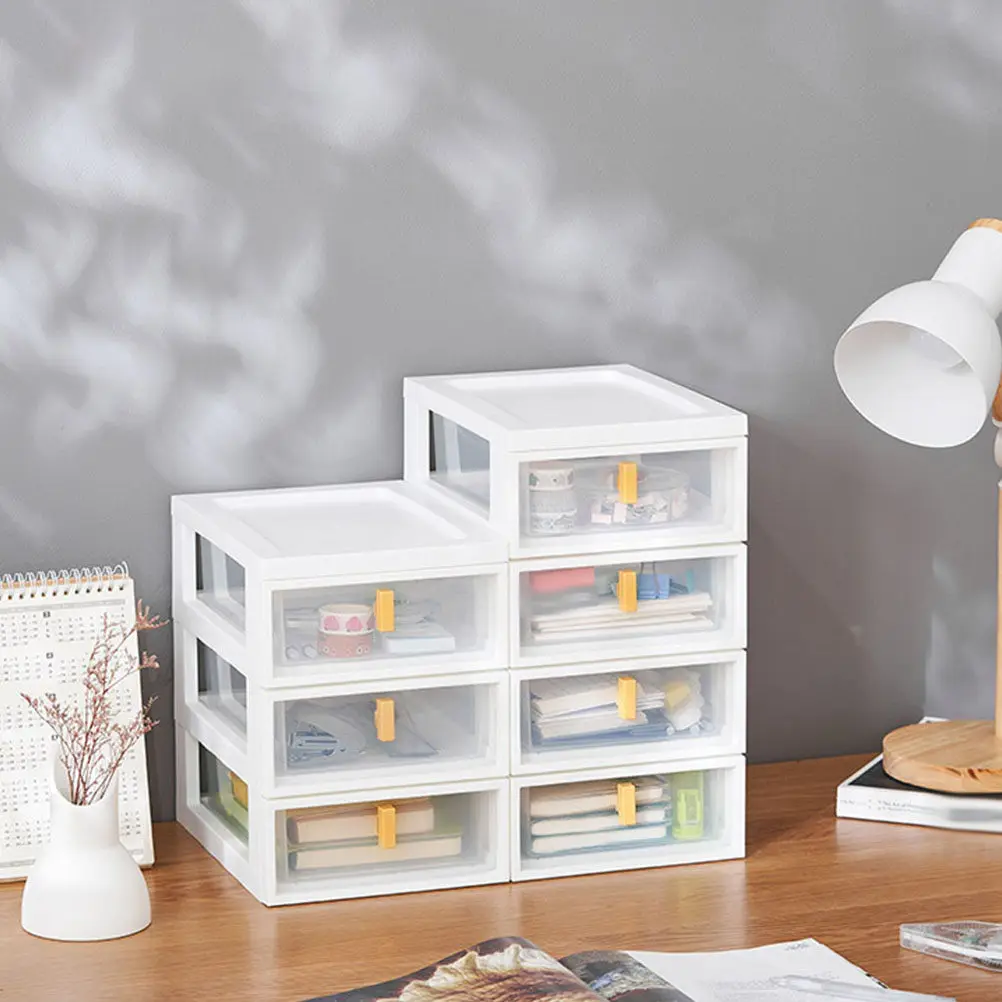Desktop Drawer Box Plastic Multi-Layer Stationery Organizer for Desk Kitchen Bathroom Study Home Dormitory Tidy Space Saving