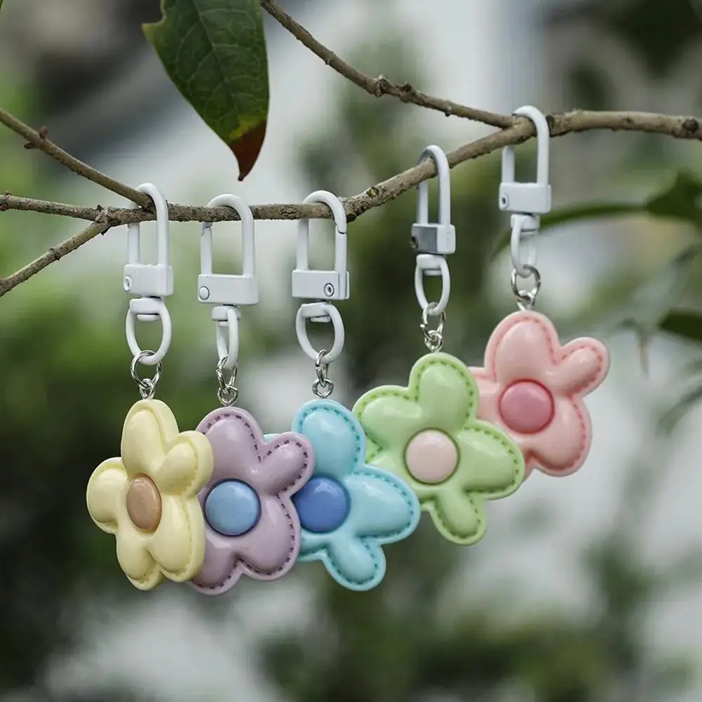 Candy Color Flower Keychain Lovely Flower Keychain Cute Backpack Ornaments Pendant Keyring For Bag Jewelry Gifts