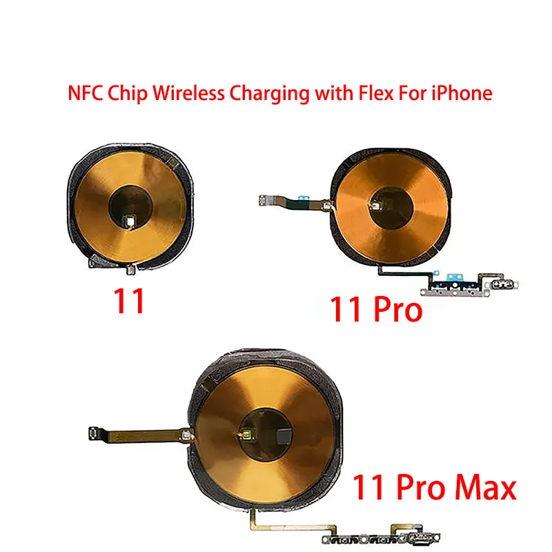 رقاقة شحن لاسلكية NFC مع حجم فليكس آيفون 11 برو ماكس 12 13 14 X XS XR ملصق لوحة الشاحن