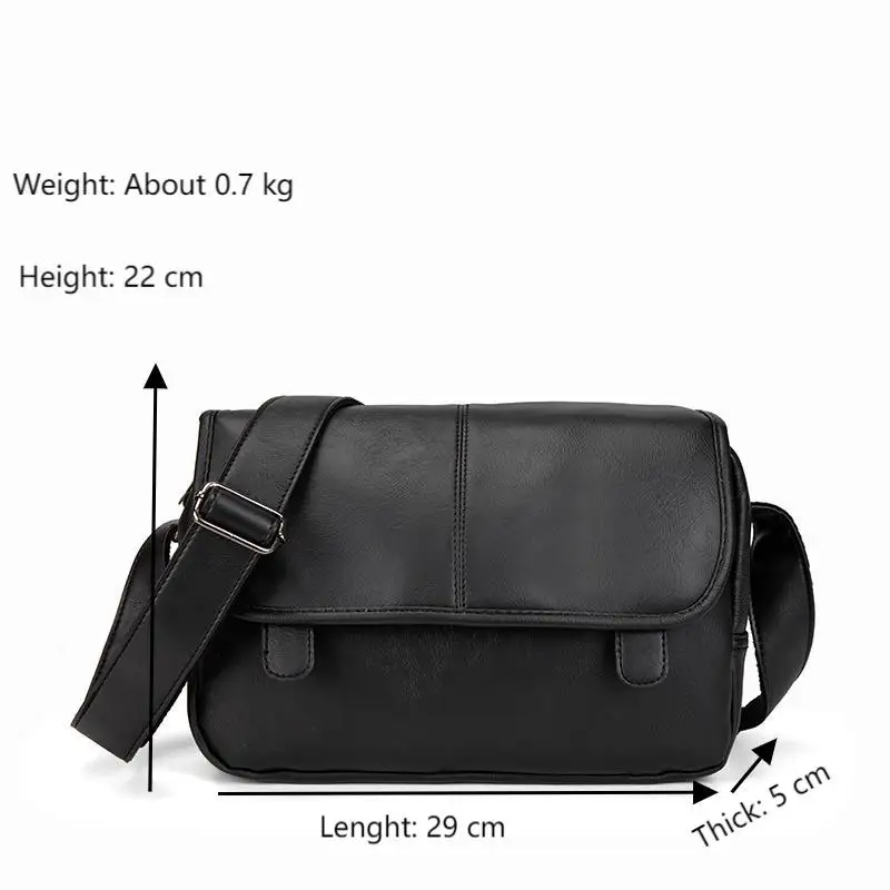 GOYN Vintage Men's Bags Large Capacity Dual Layer Messenger Bag Lightweight Crossbody Shoulder Bags Satchel Sling Square Bag