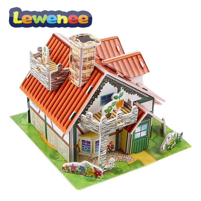 Lewenee Creative 3D Puzzle studente cartone animato fai da te Puzzle fatti a mano giocattoli educazione precoce Puzzle giocattolo regali per la giornata dei bambini