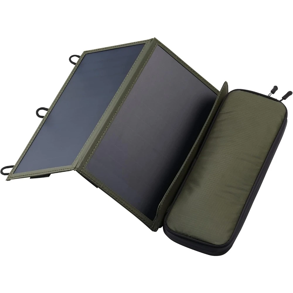 

Portable Solar Panel with Dual USB-A Ports, 28W Power Generation Charger, Durable, Waterproof, Tear Resistant Nylon