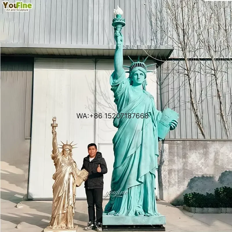 Wmwmnu for 11m Freedom Symbol Outdoor Garden Huge Large Bronze Liberty Statue Sculpture