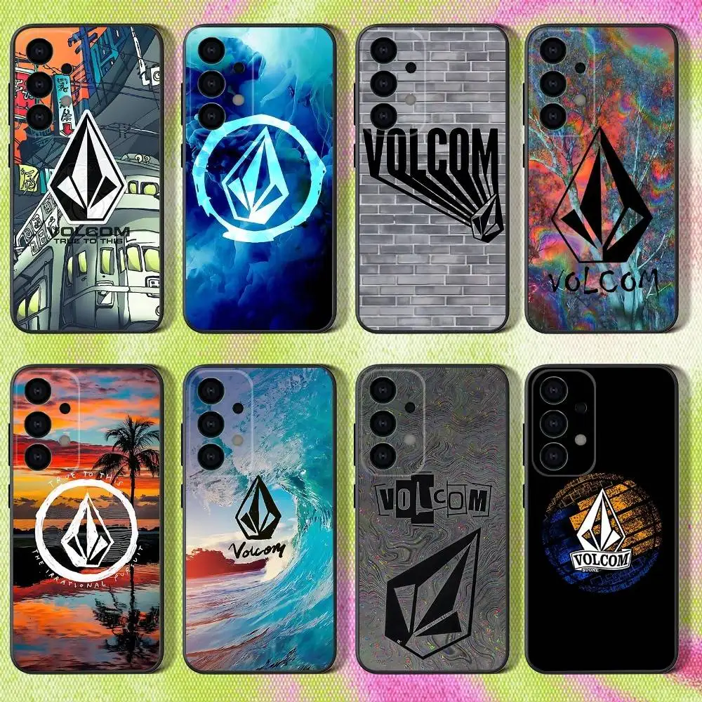 

Luxury V-VOLCOM-S Sport Style Phone Case For Samsung S25,S24,S21,S22,S23,S30,Ultra,S20,Plus,Fe,Lite,Note,10,9,5G Black Cover