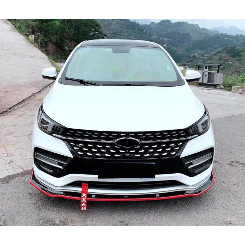 Applicable To For Chery Arizer GX Accessories 3Pcs Car Front Bumper Split Lip Body Kit Spoiler Diffuser Deflector 2018-21