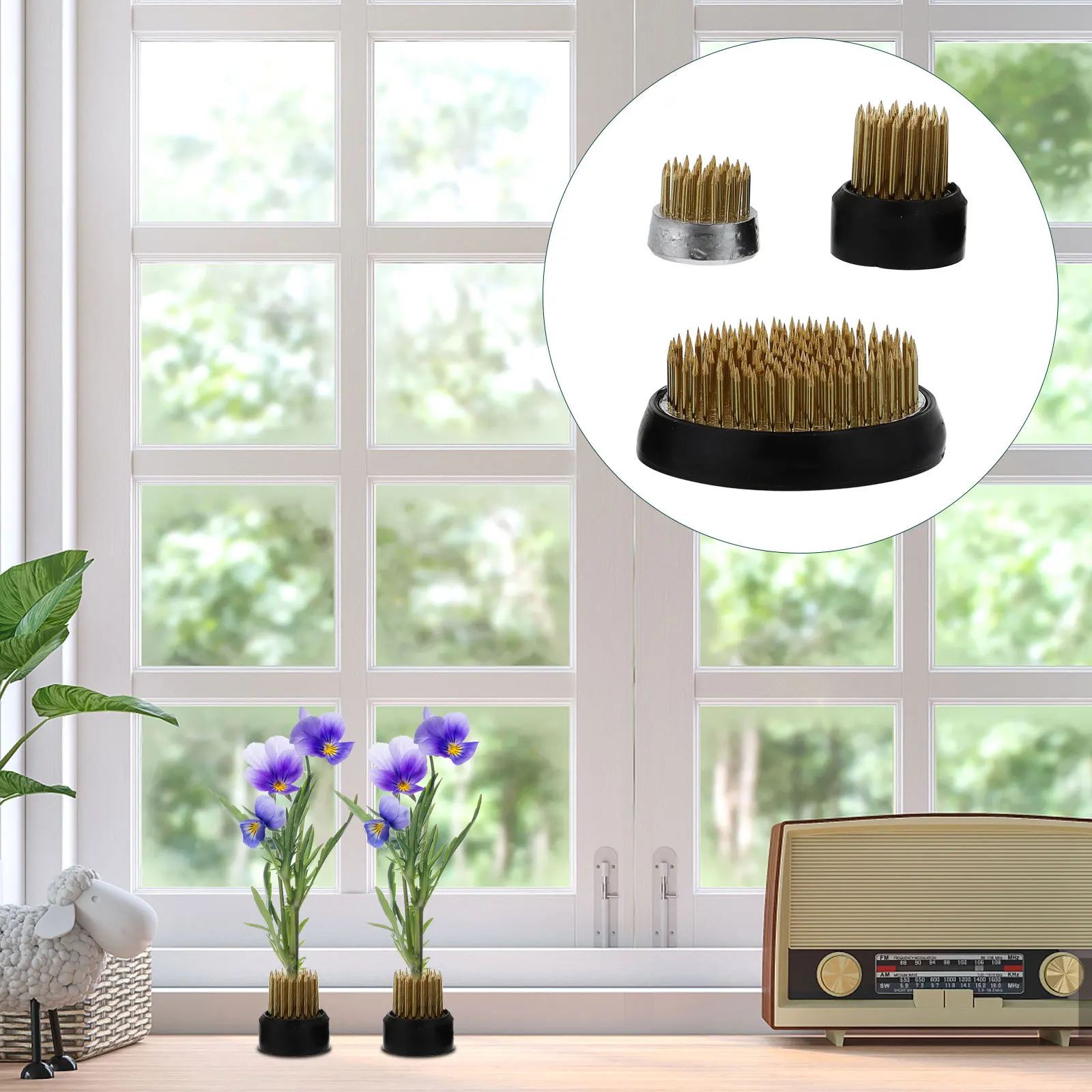 

3pcs Floral Arrangement Holder Japanese Flower Fixation Base Reusable Flower Art Tool For Home Bedroom Decor Diy Craft Party