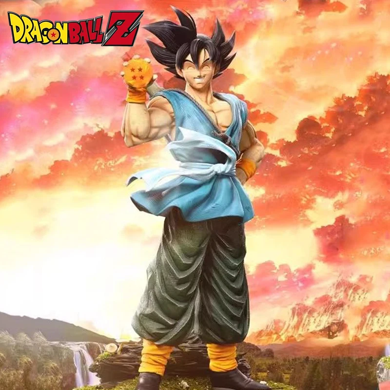 

41cm Anime Dragon Ball Z Happy Smile Son Goku Figure Large Gk Model Collection Pvc Statue Doll Figurine Desk Ornament Decoration