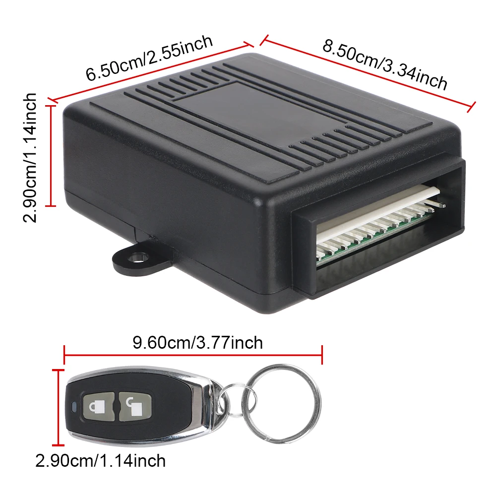 Car Keyless System Central Door Lock Unlock Remote Control Car Door Window Truck Master Lifter With 2 Controller 12V