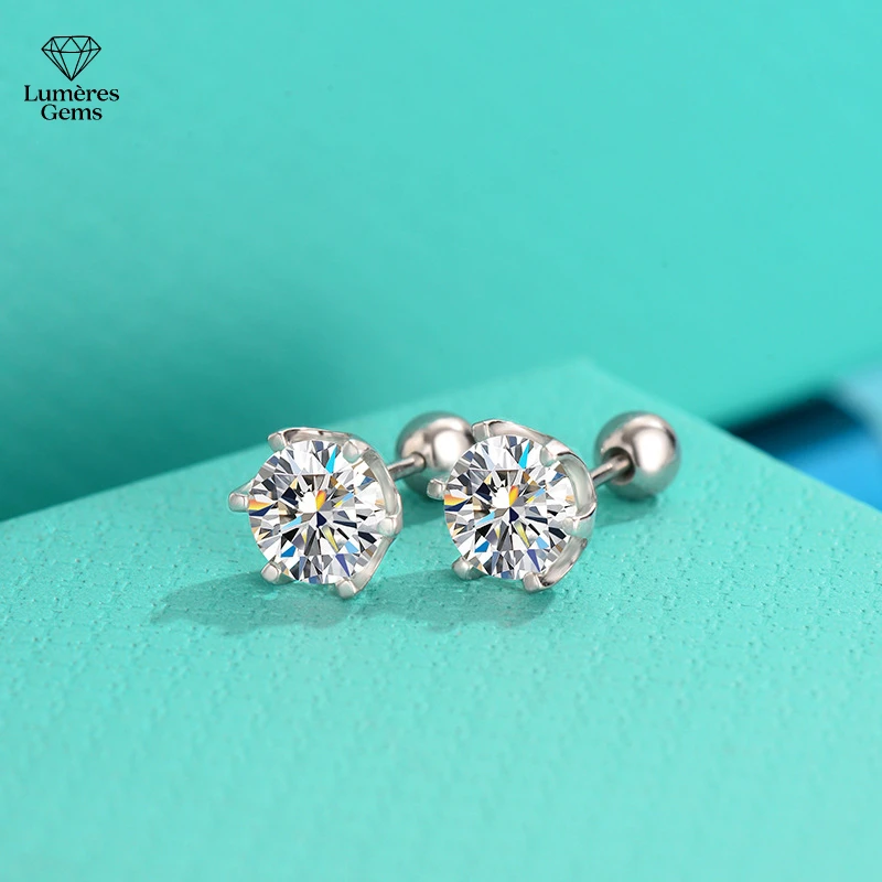 LumièRe Gems Classic Seven-Color Six-Petal Moissanite Earrings - An Ideal Choice For Daily Commuting And High-End Occasions