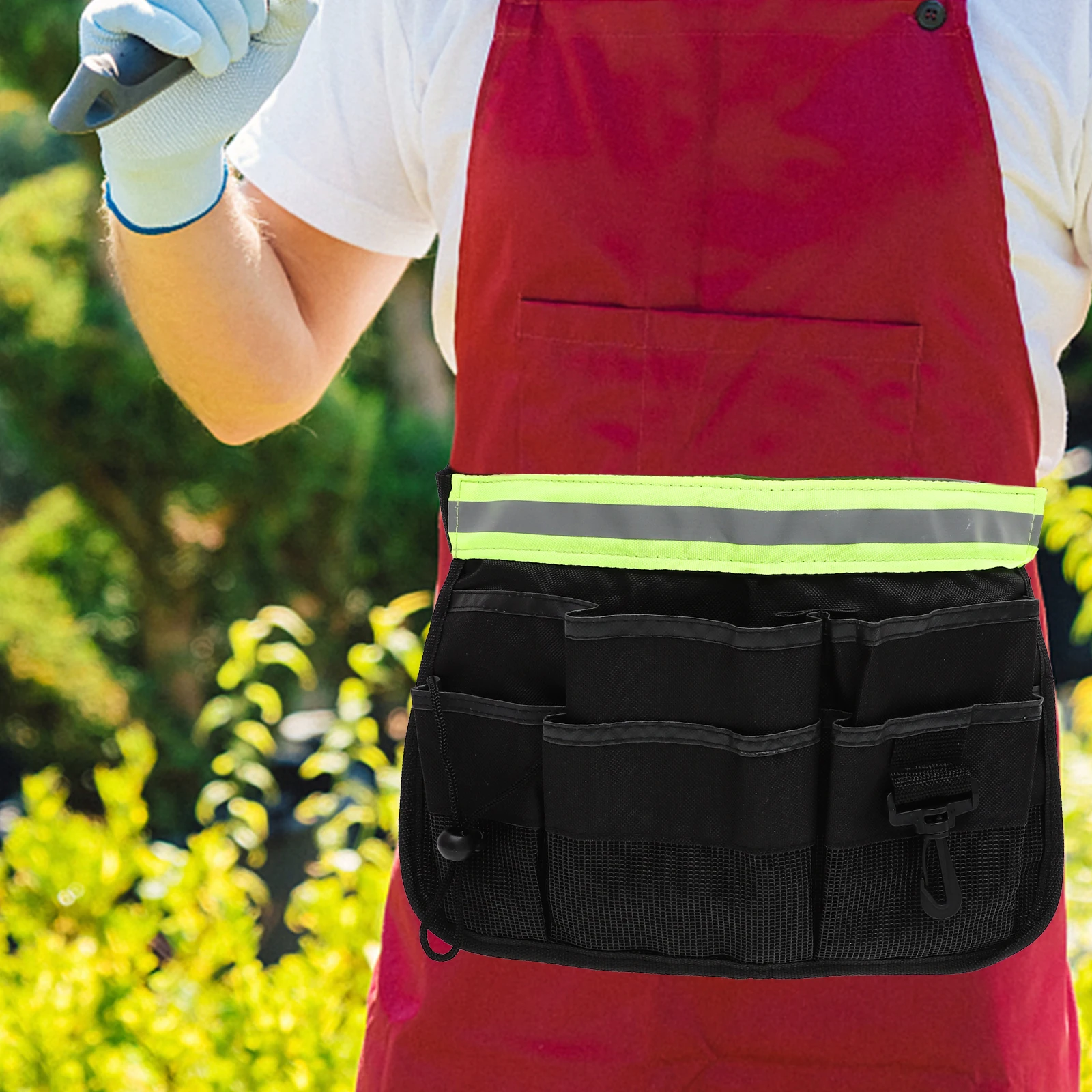 

Garden Tool Belt Oxford Cloth Durable Heavy Duty Seven Pockets Storage Adjustable Utility Waist Pouch Men Women Gardening Tools