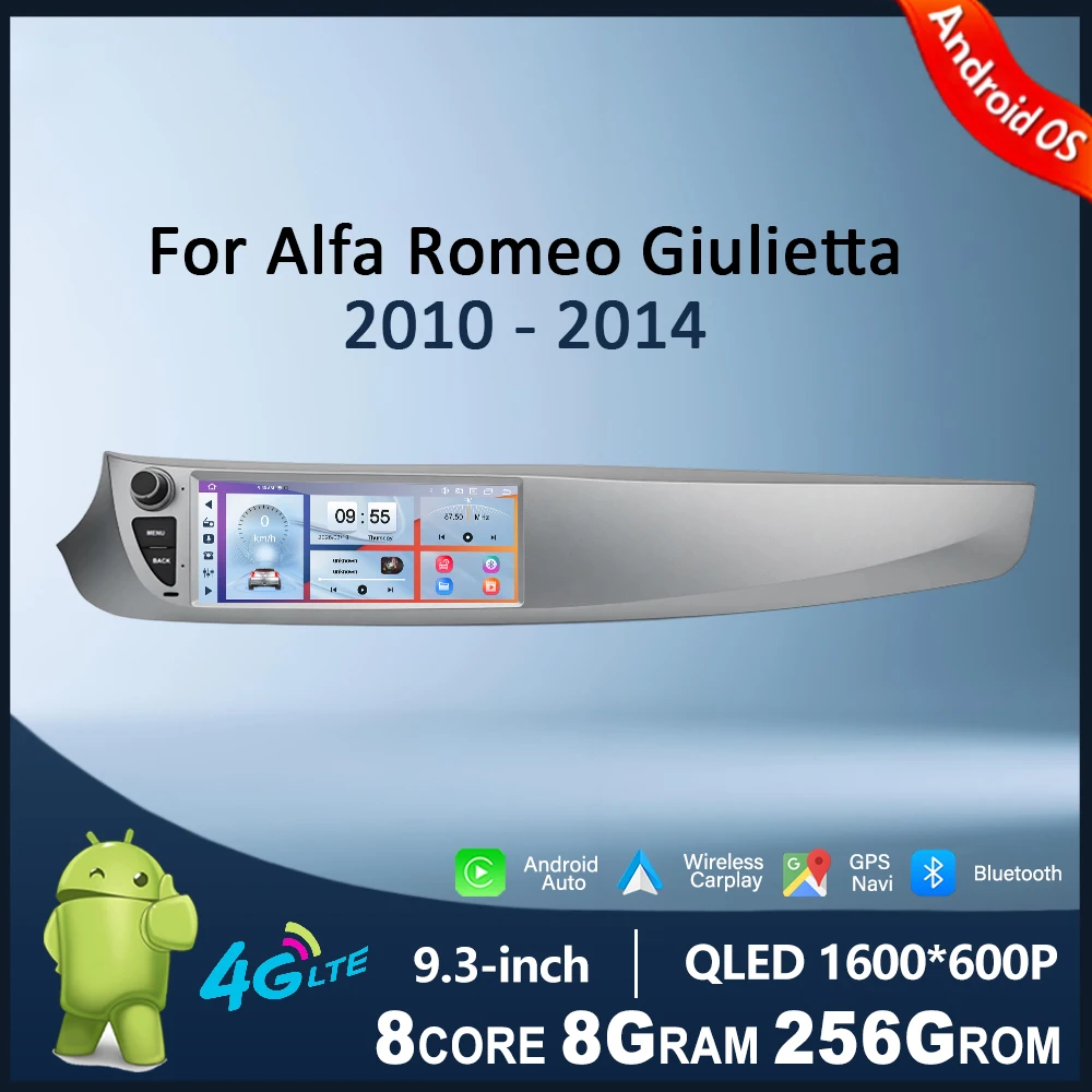 Image of CarPlay Android OS Autoradio für Alfa Romeo Giulietta 2010 - 2014 Intelligentes Touch-Display Multimedia-Player DSP GPS-Navigation