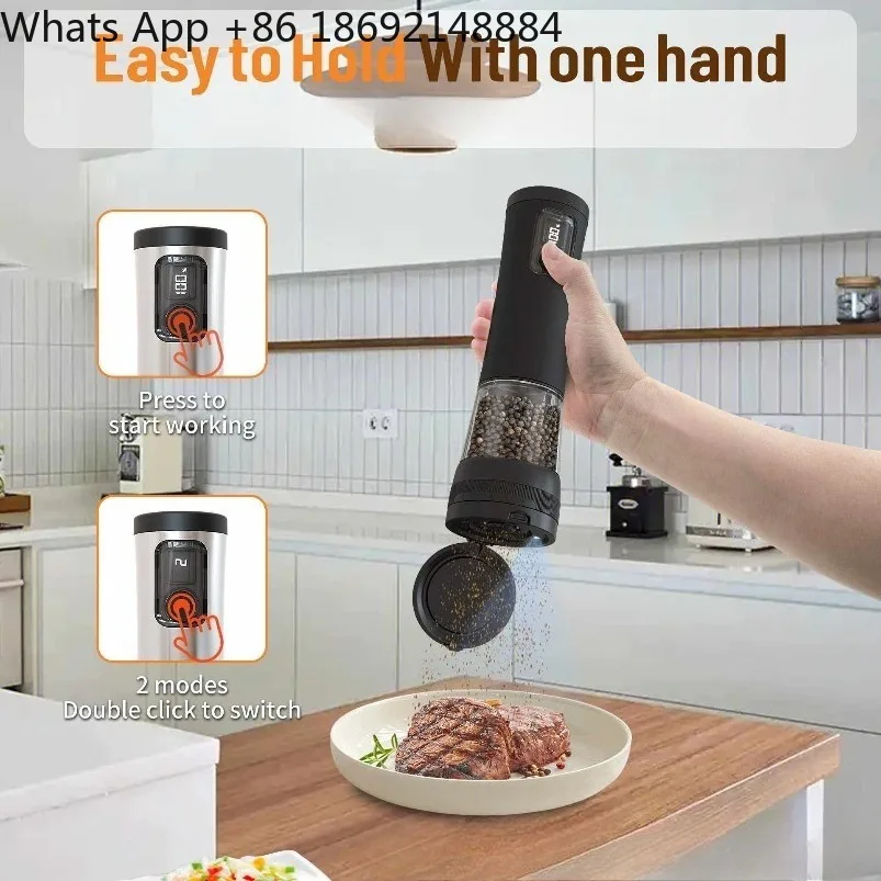 

Electric pepper grinder, rechargeable seasoning grinding bottle powder machine, spot quick delivery