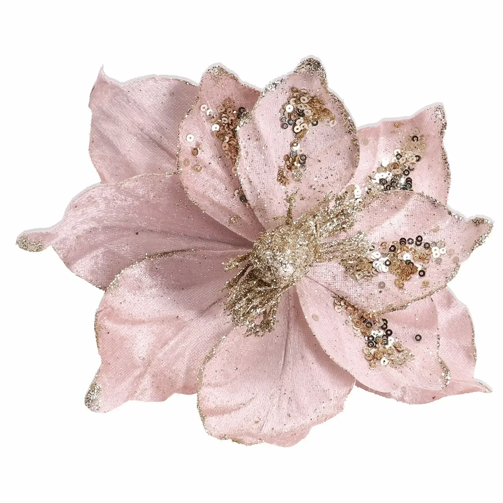 Gancho colgante de purpurina de flores de Navidad, decoración de árbol de fiesta de Navidad, adorno de adorno, decoraciones para el hogar, 1pc