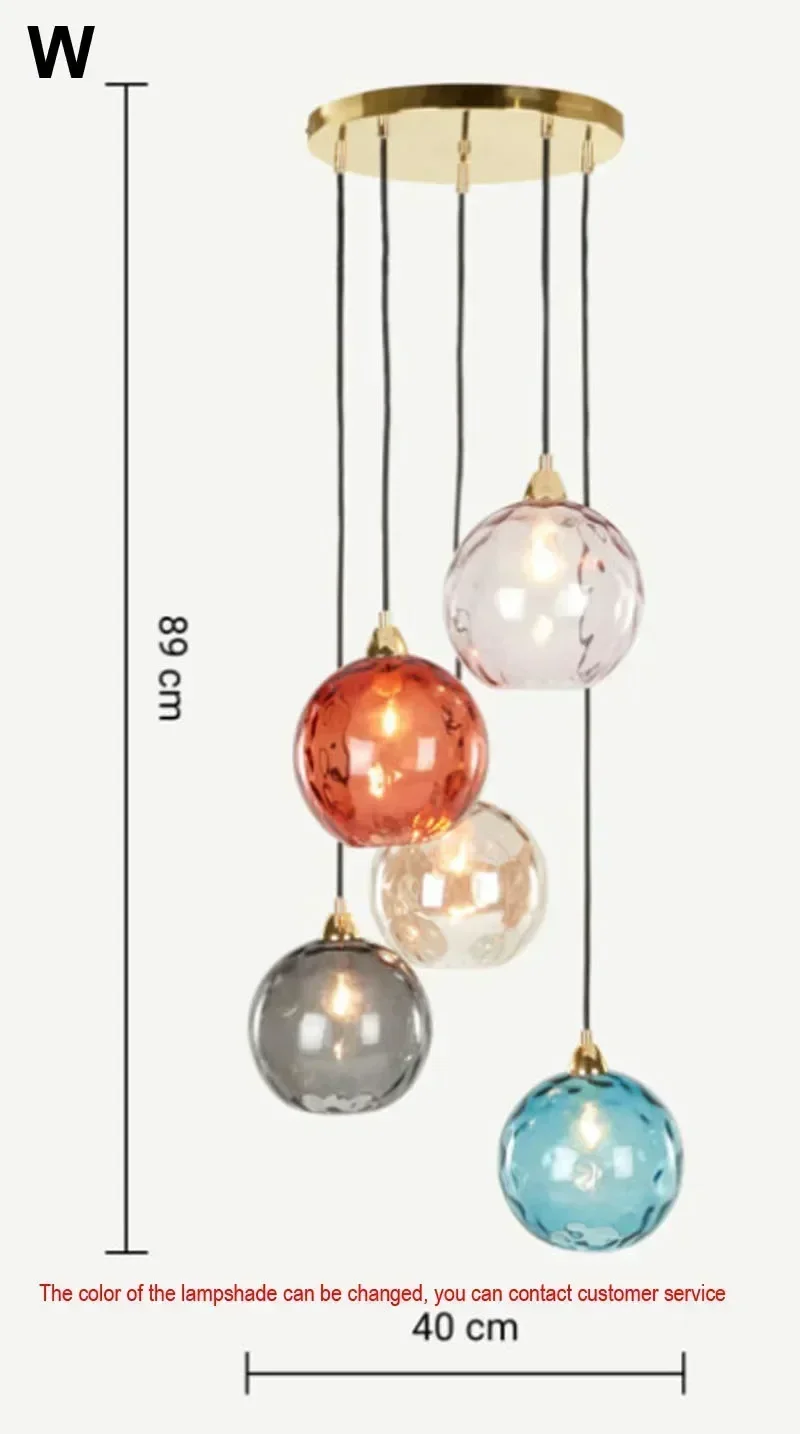 Kleurrijke Moderne Glazen Kroonluchter Led Hanger Licht Voor Woonkamer Klassieke Glazen Opknoping Lamp Armatuur Nordic ChandelierLuster