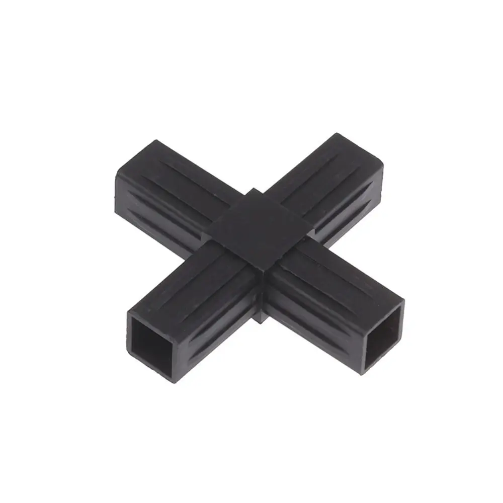 1Pcs 20/25/30mm Square Pipe Fitting X-L-T Shape Six Way Channel Pipe Angle Code Black 2/3/4/5-Way Cross Pipe Fitting