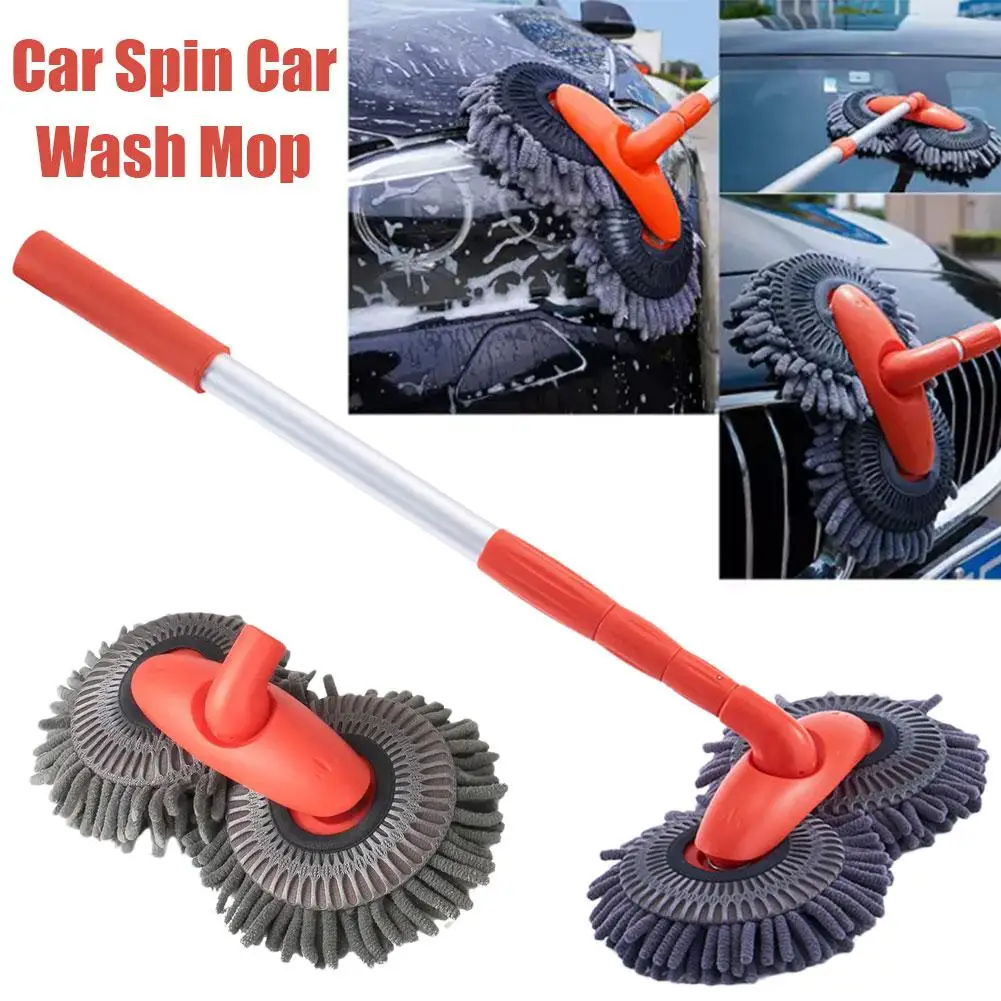 

Car Cleaning Brush Retractable Aluminum Aloy Long Handle Broom Mop Maintenance Cleaning Car Accessories Chenille E2K6