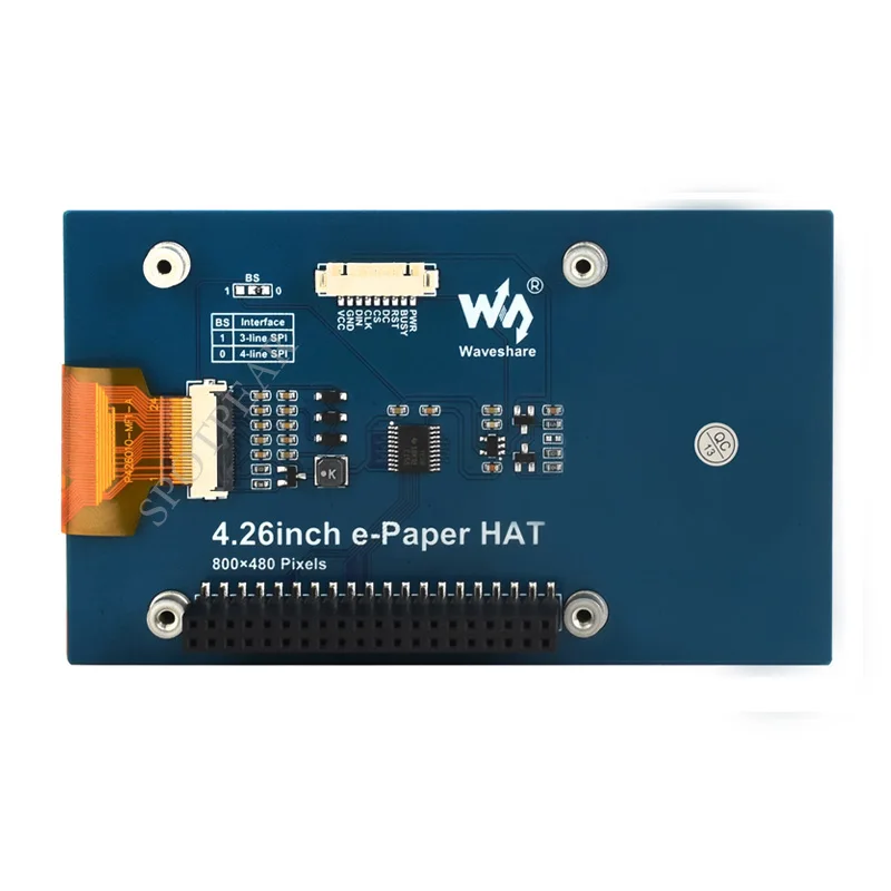 Raspberry Pi E-Paper, écran d\'affichage E-exhaus, chapeau 4.26x800, noir et blanc, Ardu37Jetson et STM32, 480 pouces