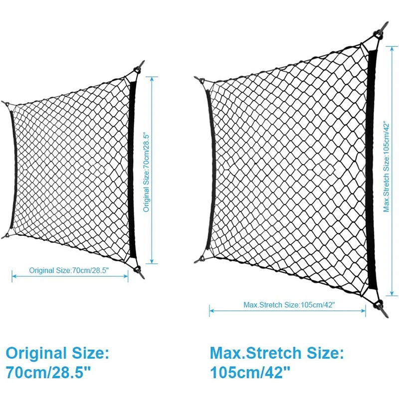 Нейлоновая автомобильная сетка для хранения 70x70 см, сумка для хранения для BMW 1 2 3 4 5 6 7 серии X1 X3 X4 X5 X6 325 328 F30 F35 F10