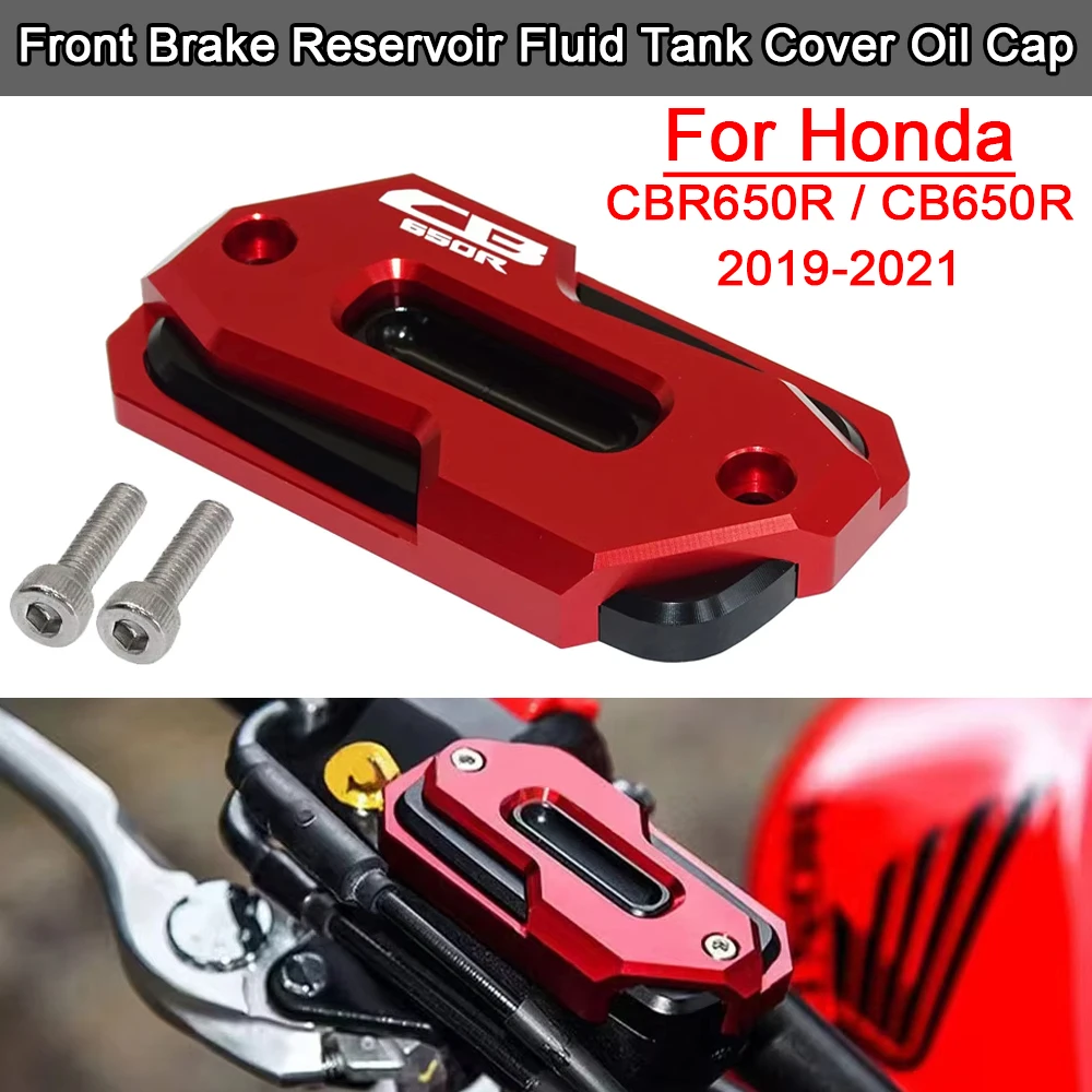 

For Honda CB650R CBR650R CBR CB 650R 650 R 2019 2020 2021 Motorcycle CNC Aluminum Front Brake Reservoir Fluid Tank Cover Oil Cap