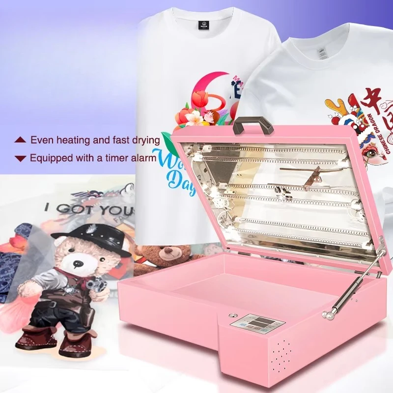 A3 A4 Hot Melt Powder Heat Press Machine Oven Dryer Heater with Drying Function for DTF Printer T-Shirt Use 110V/220V