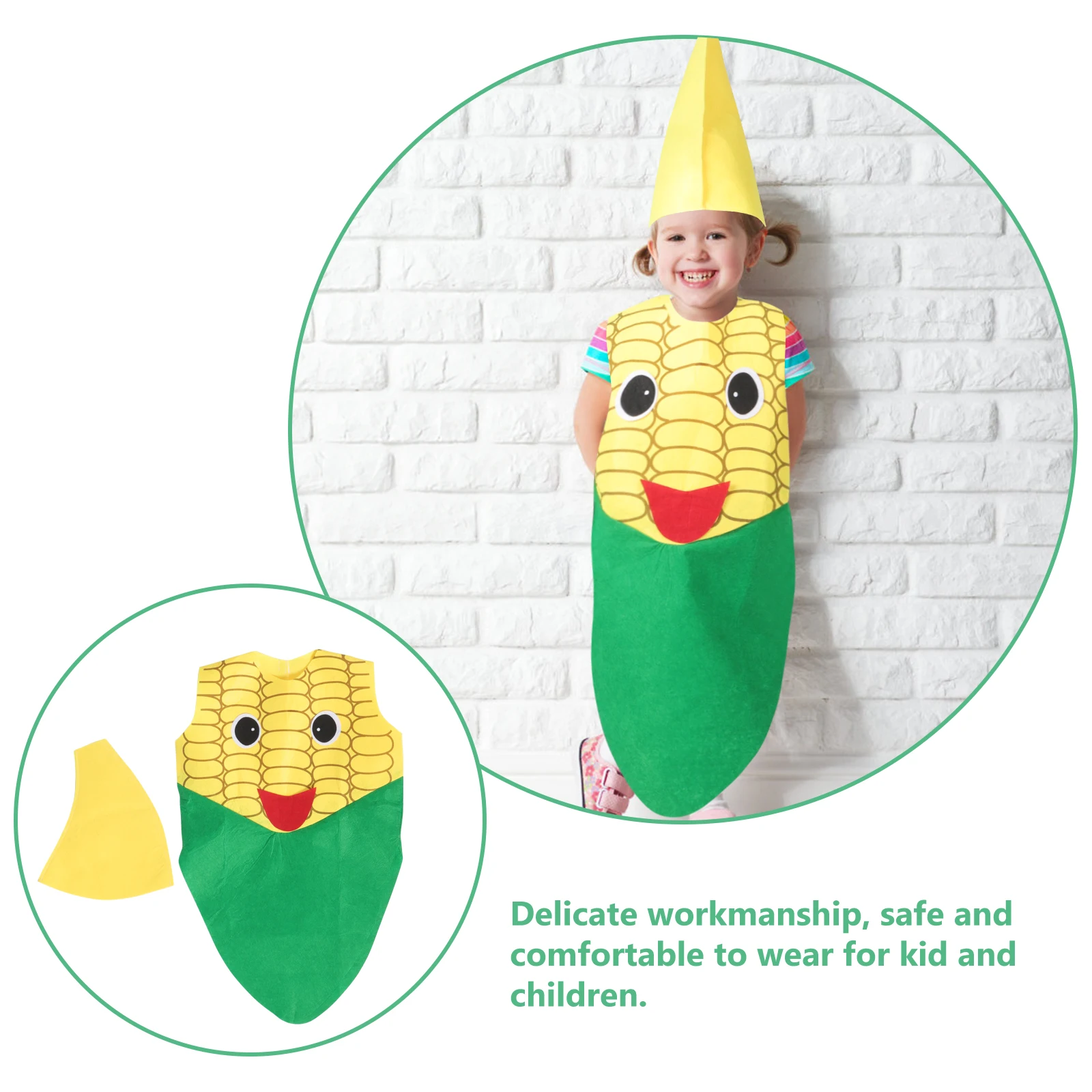 

1Set Vegetable Style Kids Costume Comfortable Party Cosplay Stage Performance Clothing Durable Children Outfit