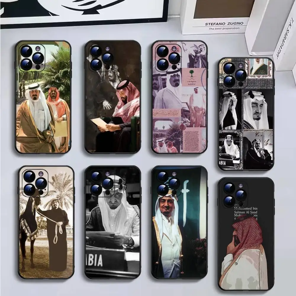 

Salman of Saudi Arabia Phone Case For iPhone16,15,14,13,12,11 Plus,Pro Max,XS,X,XR,SE,Mini,8,7,Soft Silicone Black Cover