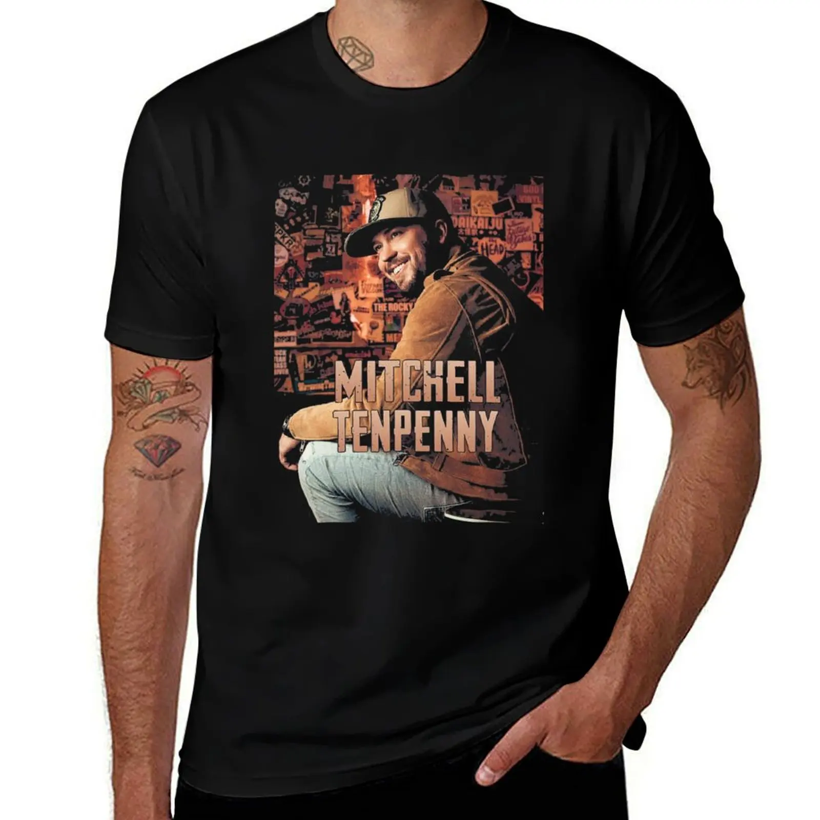 Ujanan Mitchell Tenpenny Tour 2019 T-Shirt oversized graphic tee boys animal print funny costumes t shirts for men pack