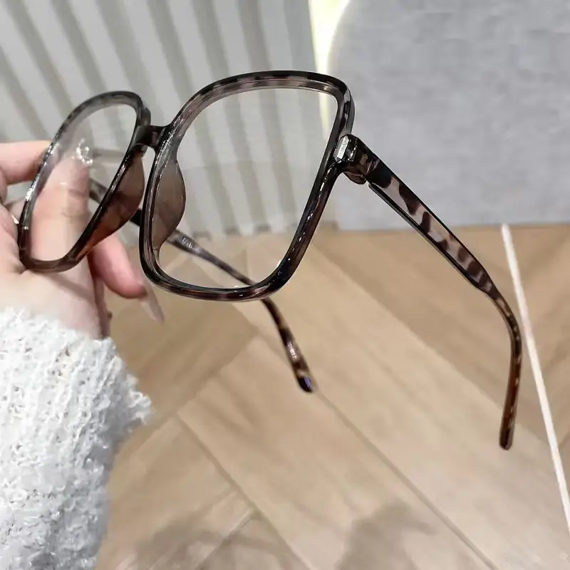 1 قطعة/3 قطعة نظارات مربعة بإطار كبير على الموضة الكلاسيكية بعدسات شفافة نظارات زخرفية عصرية غير رسمية مناسبة للمكتب والقراءة #6
