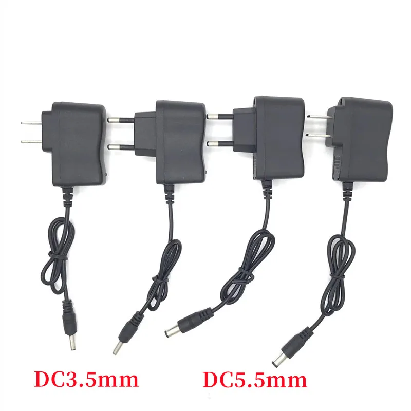 US EU Charger DC4.2V 3.5/5.5mm Flashlight Power Supply Charger 3.7V 500mA AC Smart Power Adapter 18650 Lithium Battery Charger