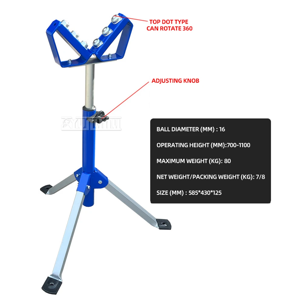 V-shaped Bracket Multifunctional Woodworking Workbench Roller Ball Dual-purpose Bracket Foldable Adjustable Height Cutting Aids