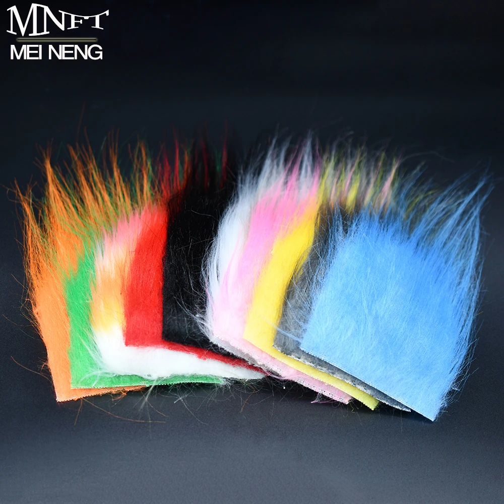 

MNFT 11Colors Mixed Long Hair Craft Fur Synthetic Fiber Streamer Tail Wing Fly Fishing Tying Materials