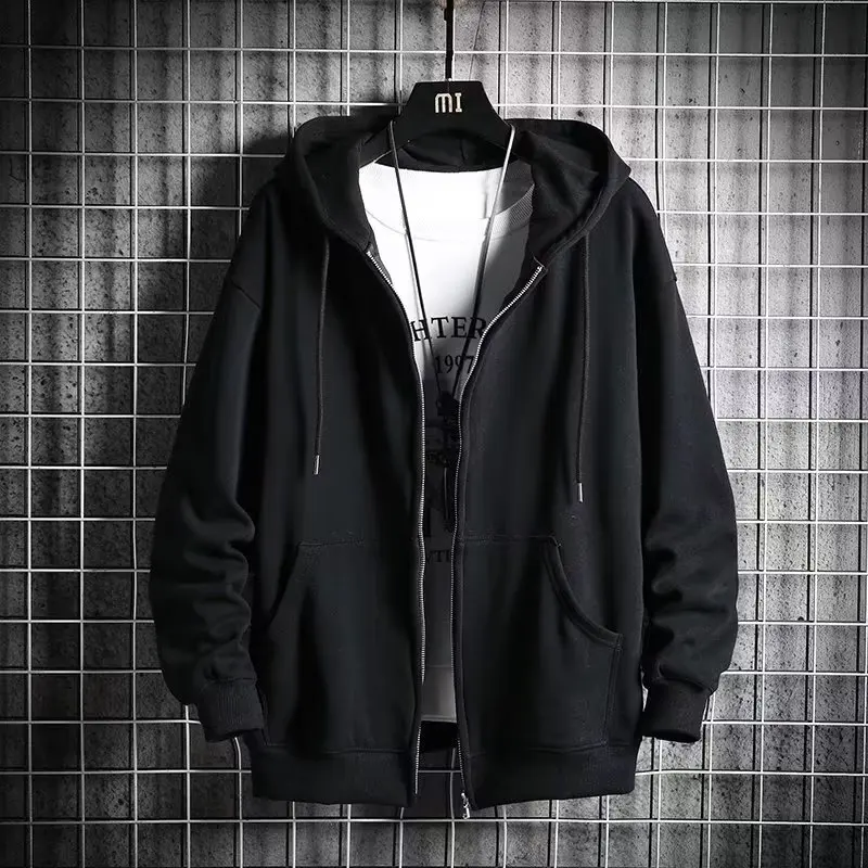 Spring and Autumn Jacket Men's Sweater Korean Edition Loose Hooded Jacket