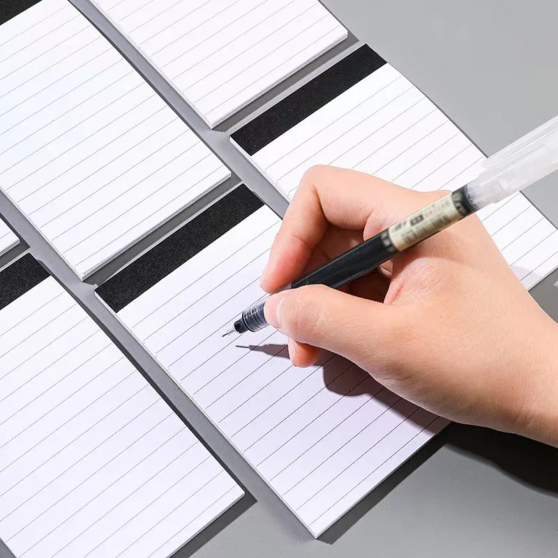 Simple horizontal line sticky notes can be torn office students use small notebooks with 30 pages of cardboard backing glue