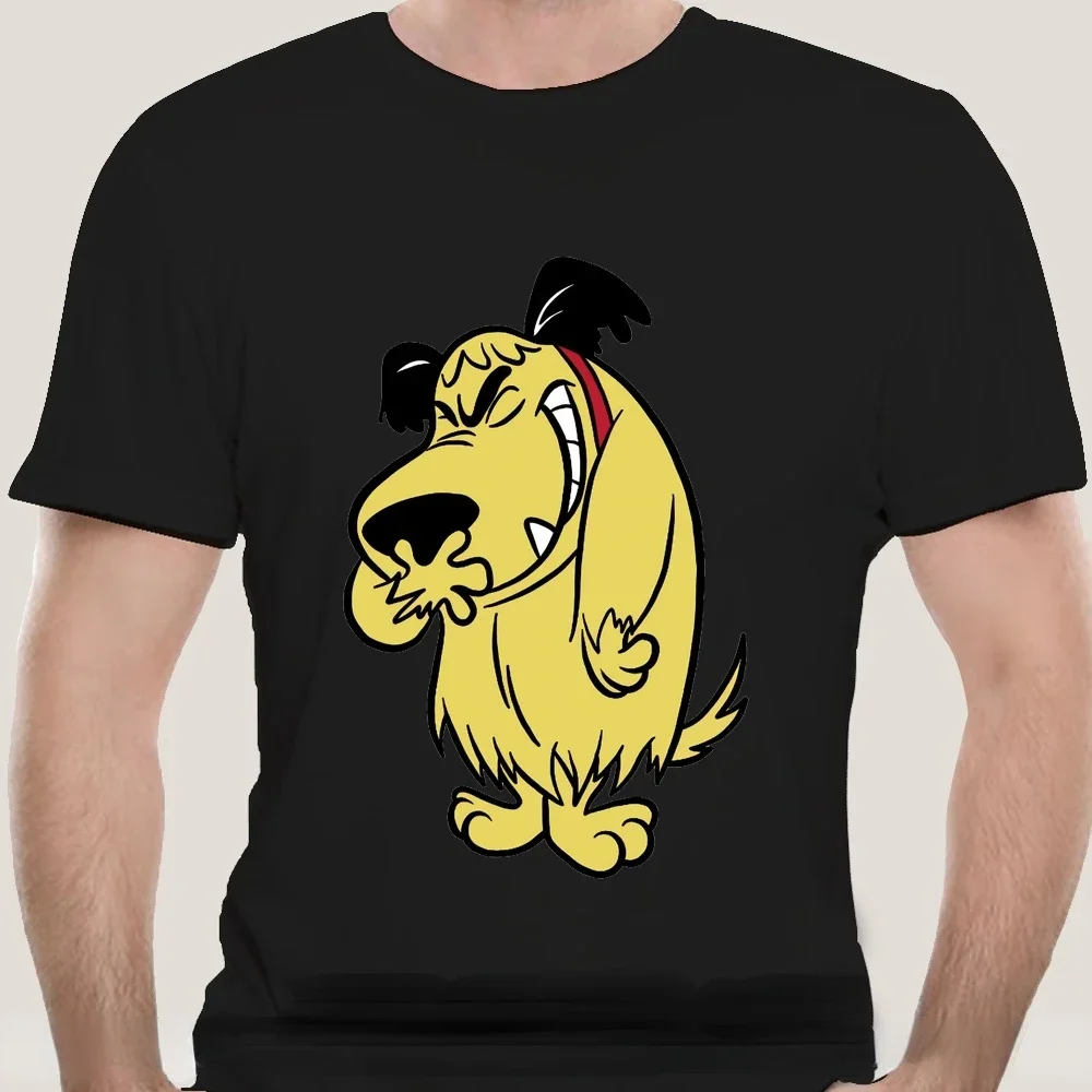 Men Clothing Oversized T-Shirt Retro Tee Muttley Mutley Cartoon Laughing Laugh Dog Humor Hihi Heehee Haha Fashion T shirt