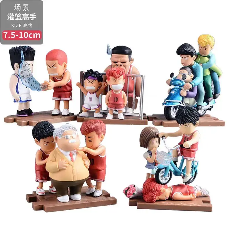 10cm SLAM DUNK Sakuragi Hanamichi Anime Figure Action Figure GK PVC Figurine Model Automotive Car Ornament Decoration Toy Gifts