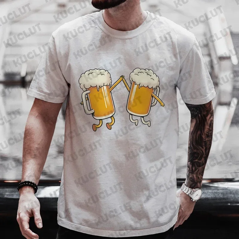 Camiseta para Hombre, Camisetas a Juego para Grupos de Bebida, Diseño Gráfico de Cerveza, Atuendo de Moda para el Día de la Cerveza, Ropa Urbana, Pack para Hermanos y Amigos