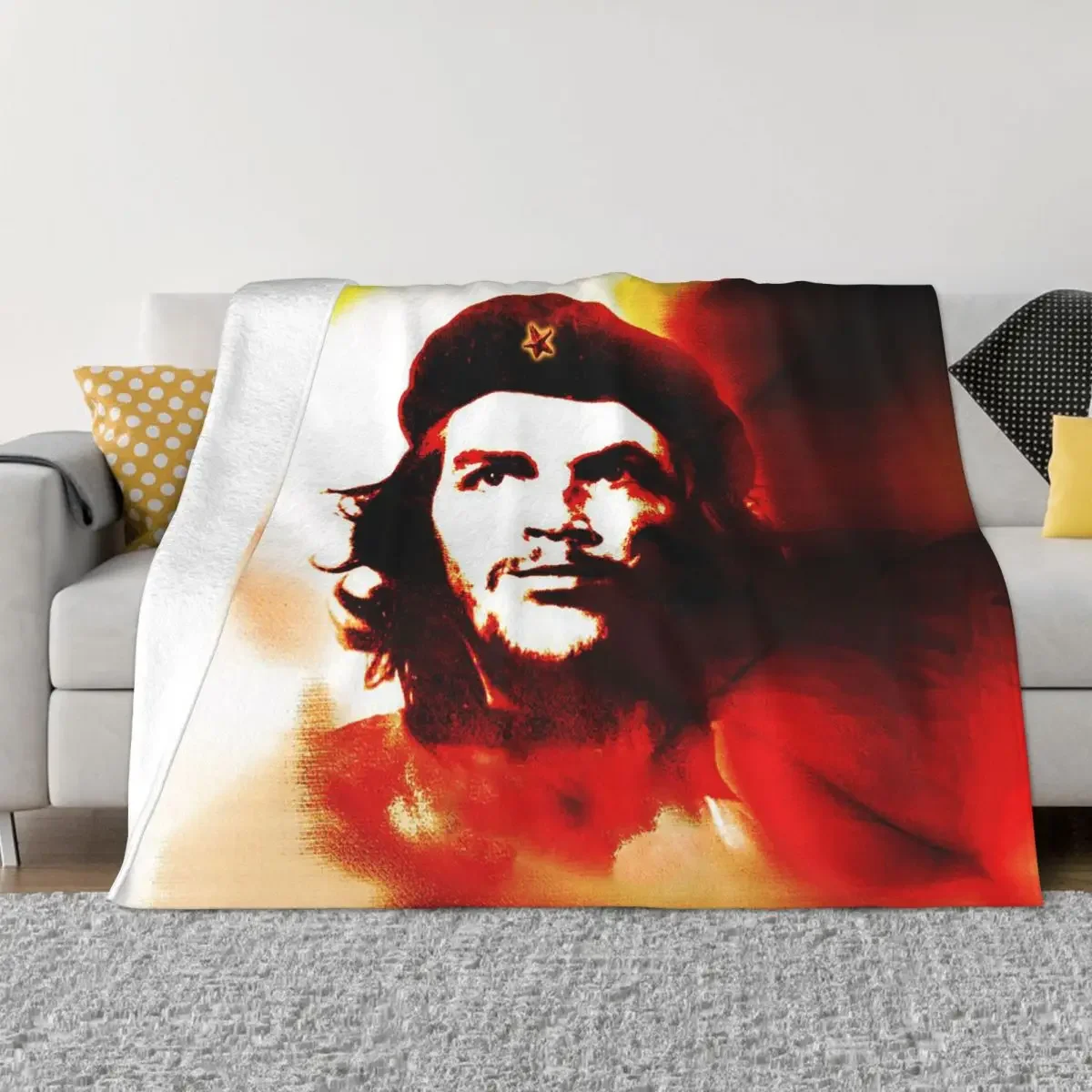 

Che Guevara Furor Blankets Flannel Revolution Hero Men Lightweight Throw Blanket for Bed Bedspread