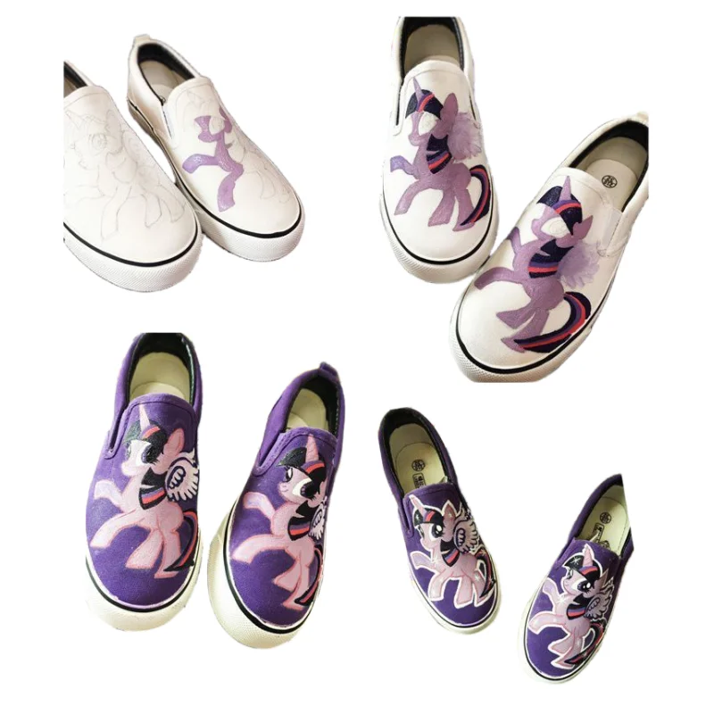 

My Little Pony Surrounding Anime Comfortable Creative Casual Shoes Cute Cartoon Hand-painted Personalized Sneakers Holiday Gifts