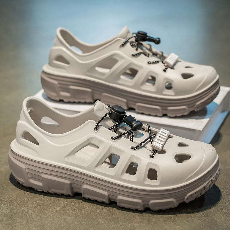 

Мягкая обувь, лето 2024, мужская повседневная обувь, удобная противоскользящая подошва, сандалии для взрослых и мужчин, мужские пляжные сандалии из искусственной кожи с сеткой